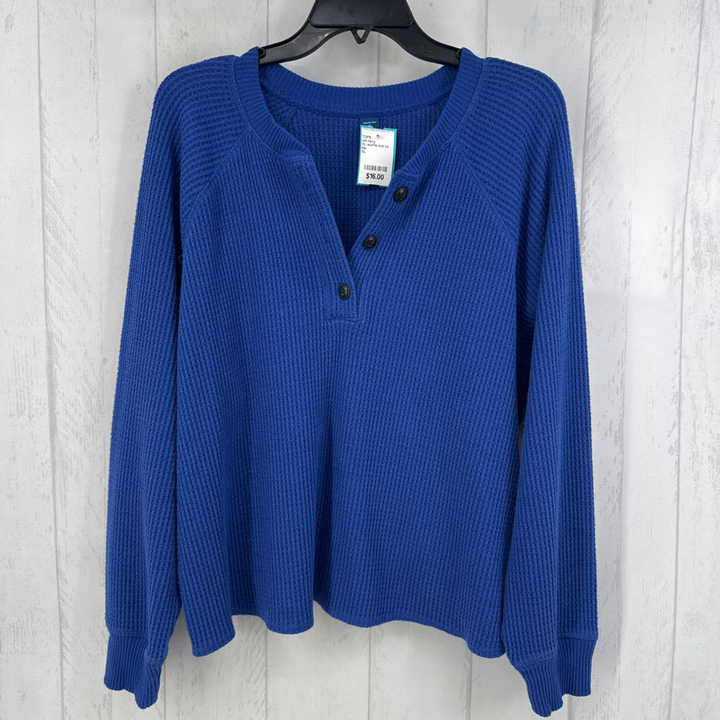 XL waffle knit l/s top