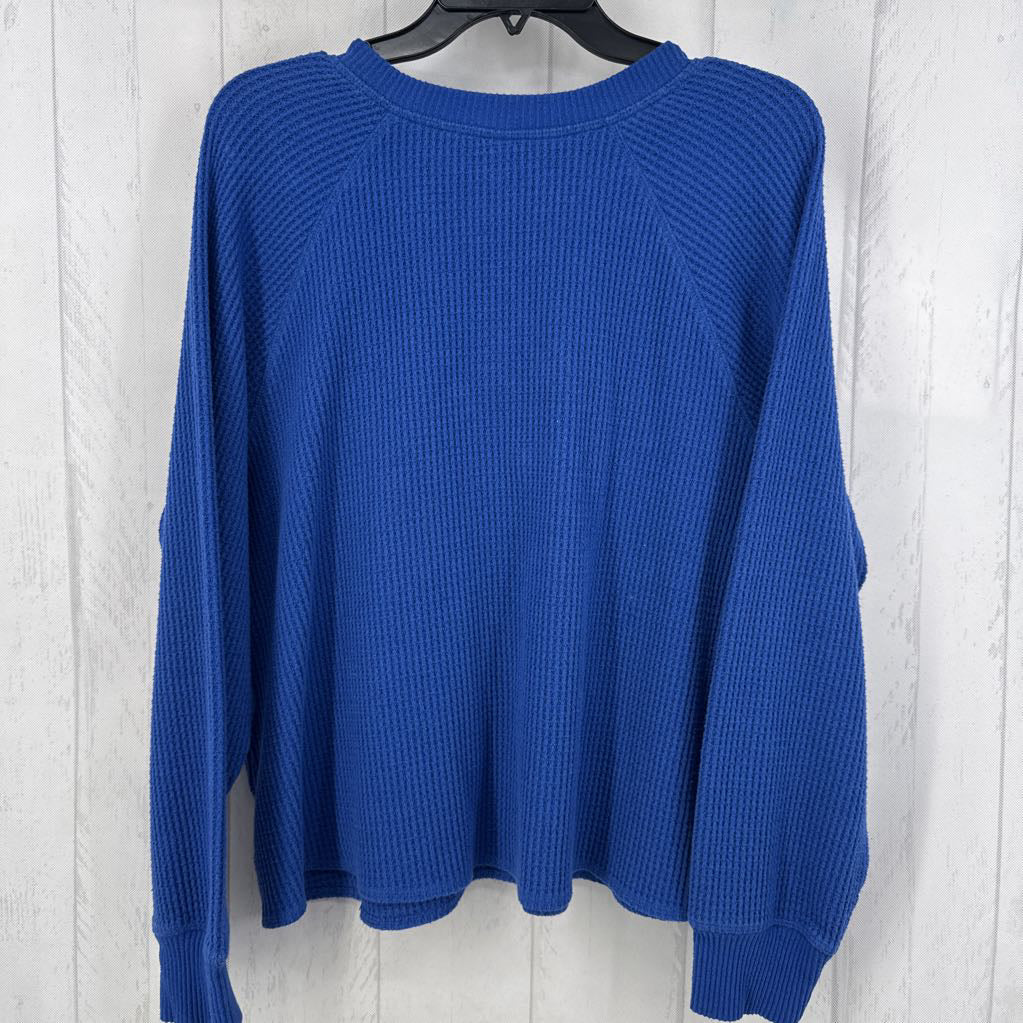 XL waffle knit l/s top