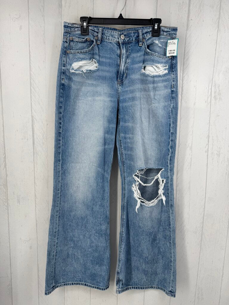 10 low rise baggy flare jean