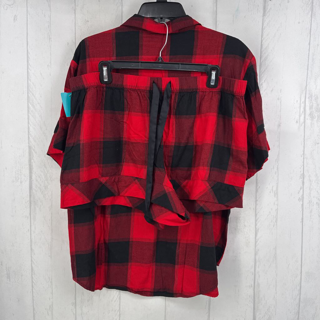 XL 2pc plaid pajama set