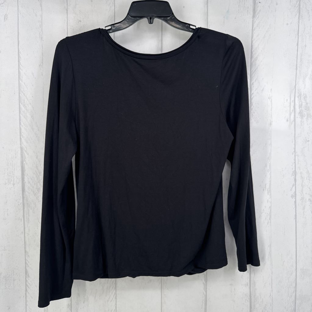 L notch neck crossover l/s top