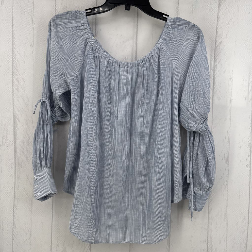 S striped cinched l/s top