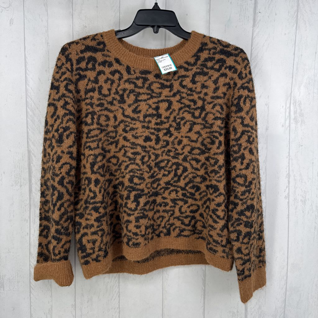 L animal print sweater