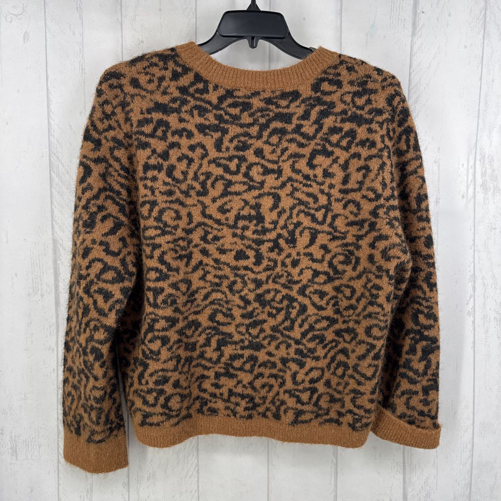 L animal print sweater