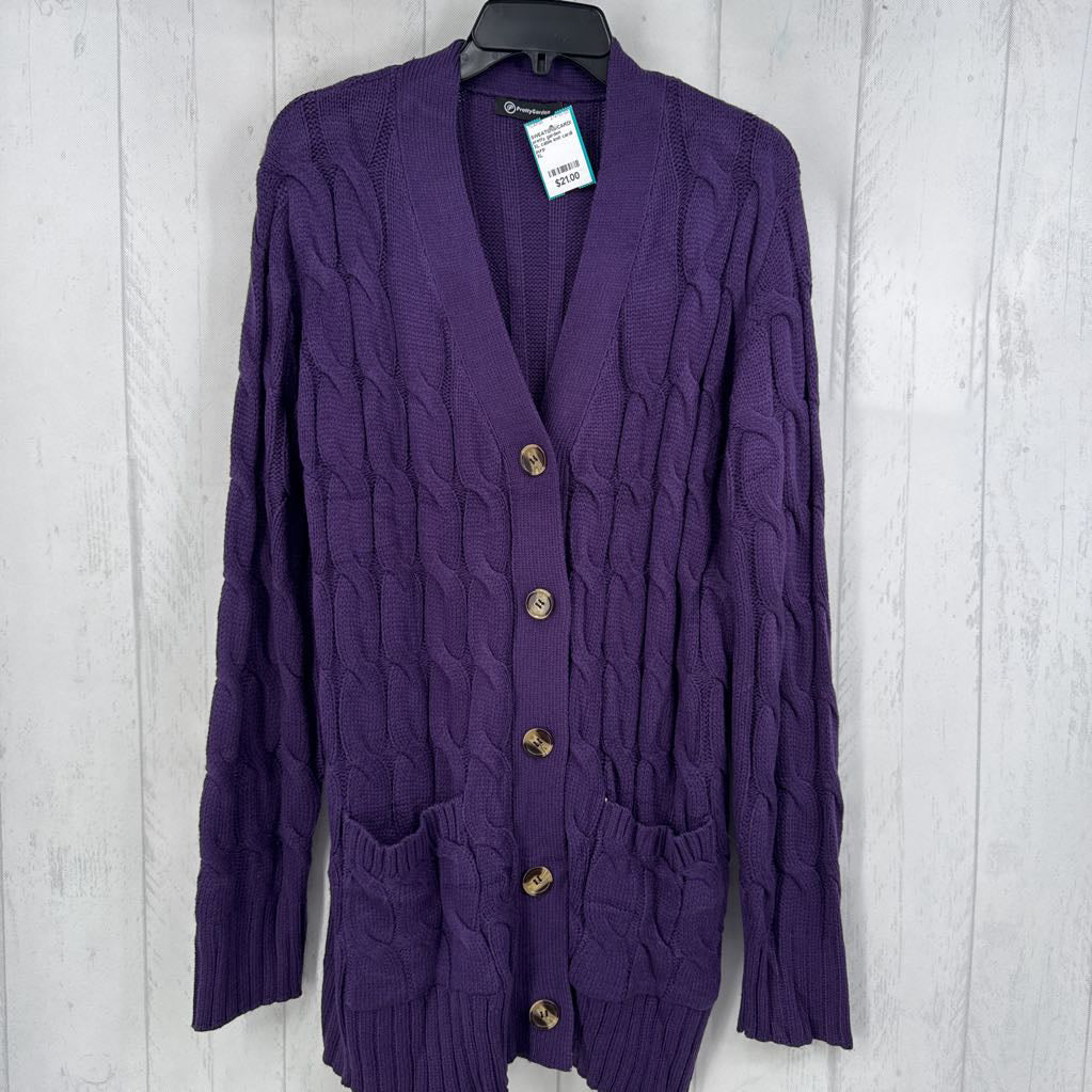 XL cable knit cardi