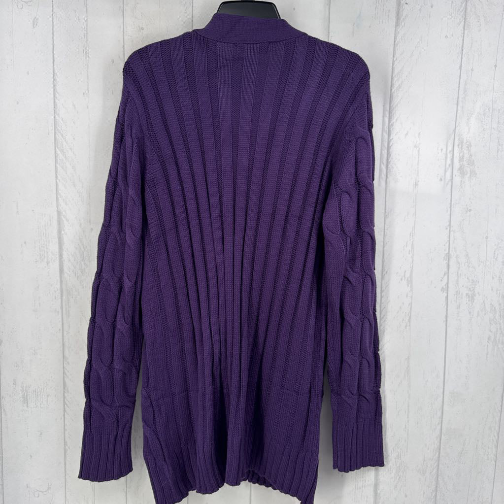 XL cable knit cardi