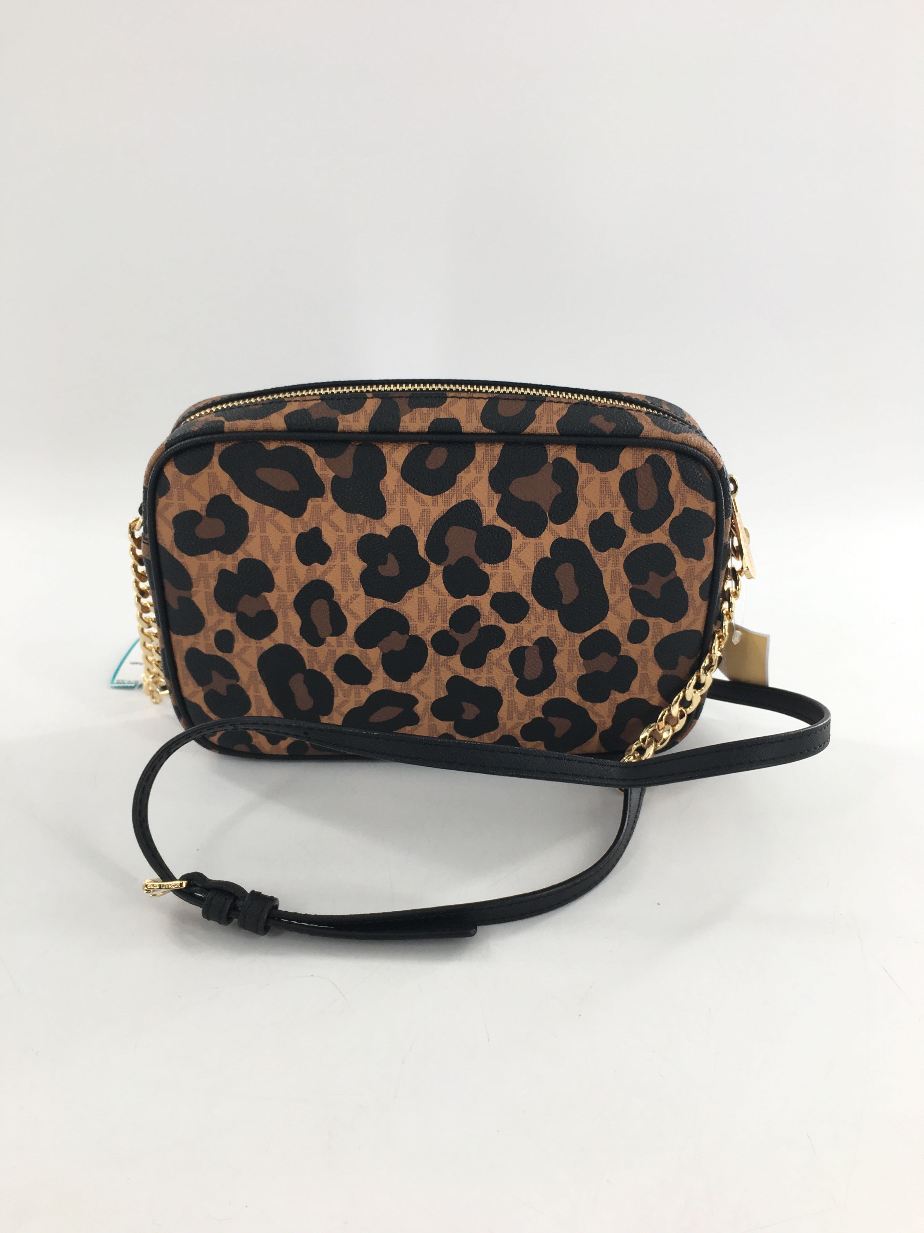 leopard print chain strap crossbody