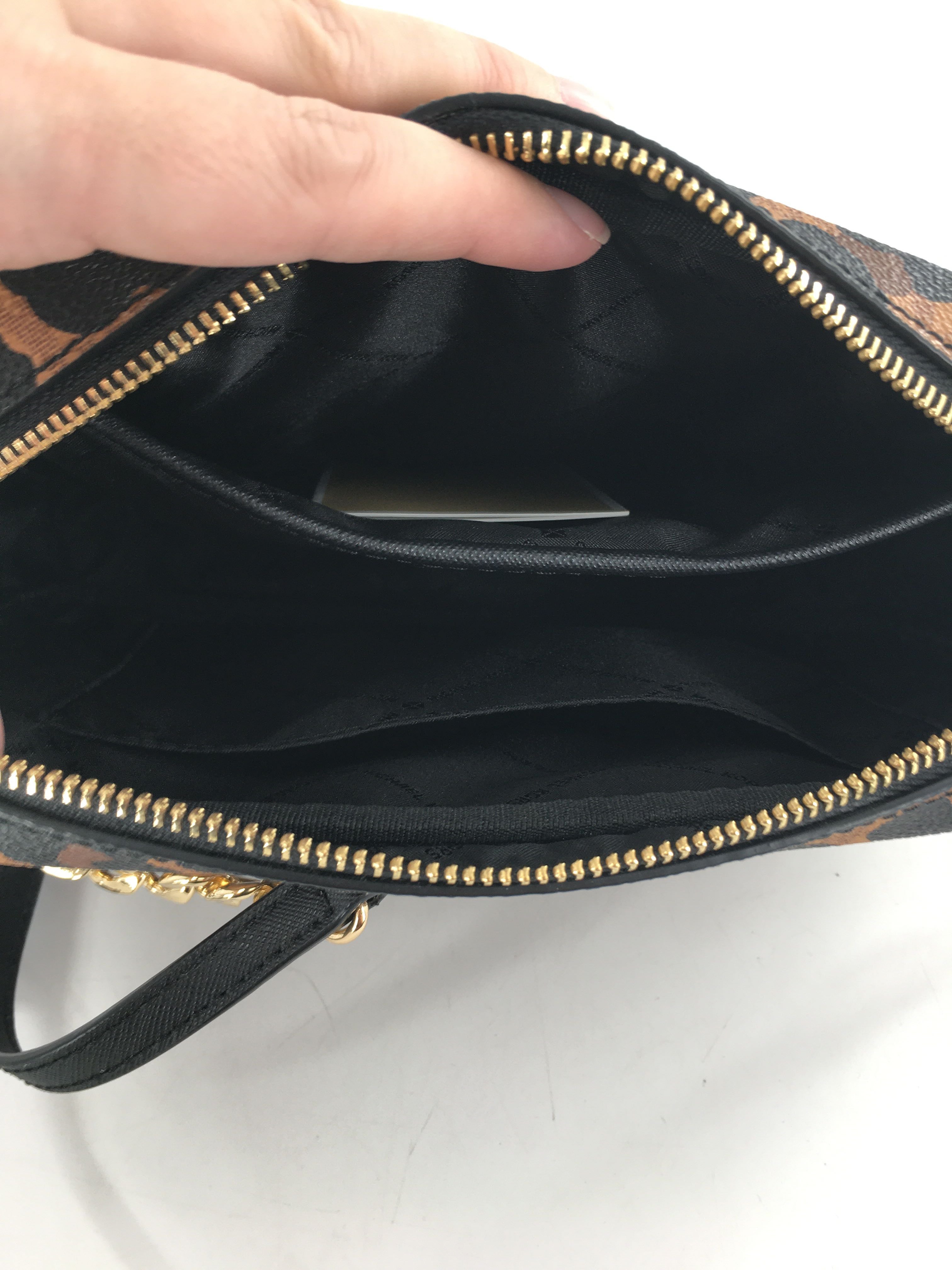 leopard print chain strap crossbody