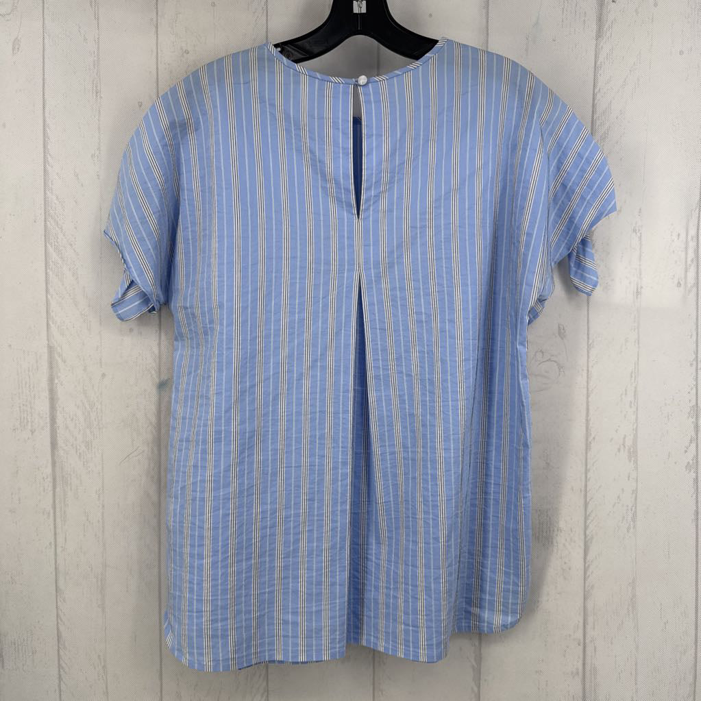 XS striped bow slv top s/s