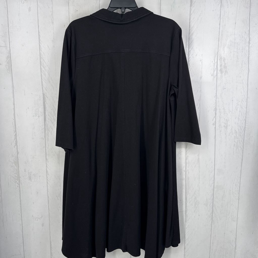 L split neck 3/4 slv dress