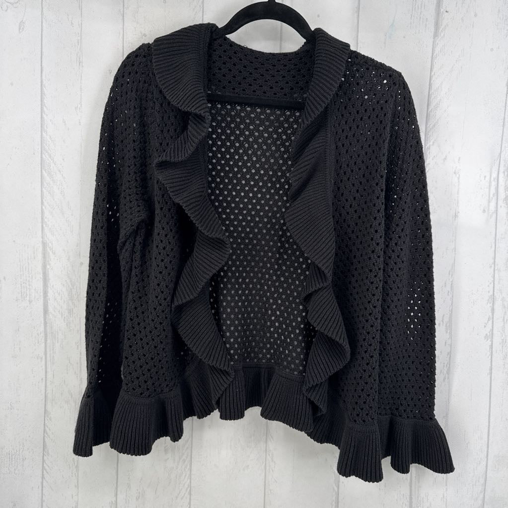 1X ruffled crochet cardi