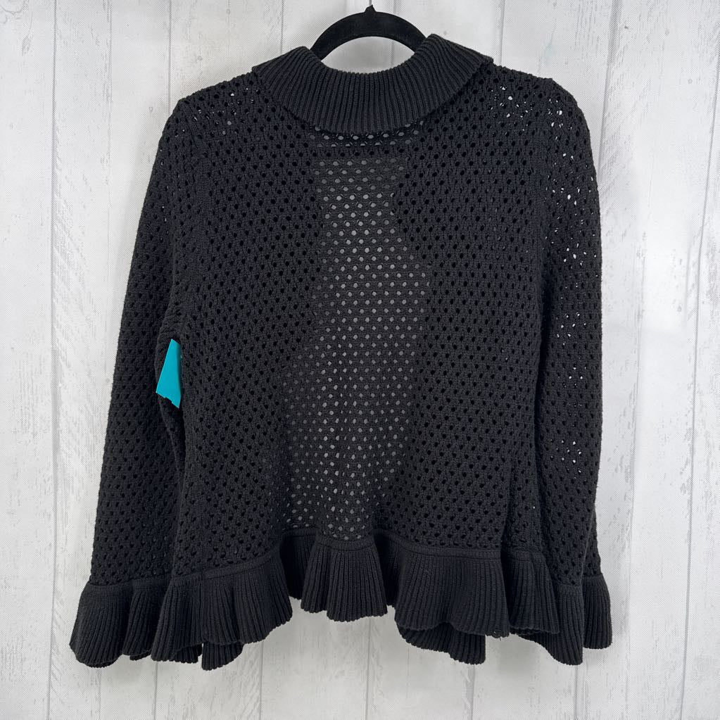 1X ruffled crochet cardi