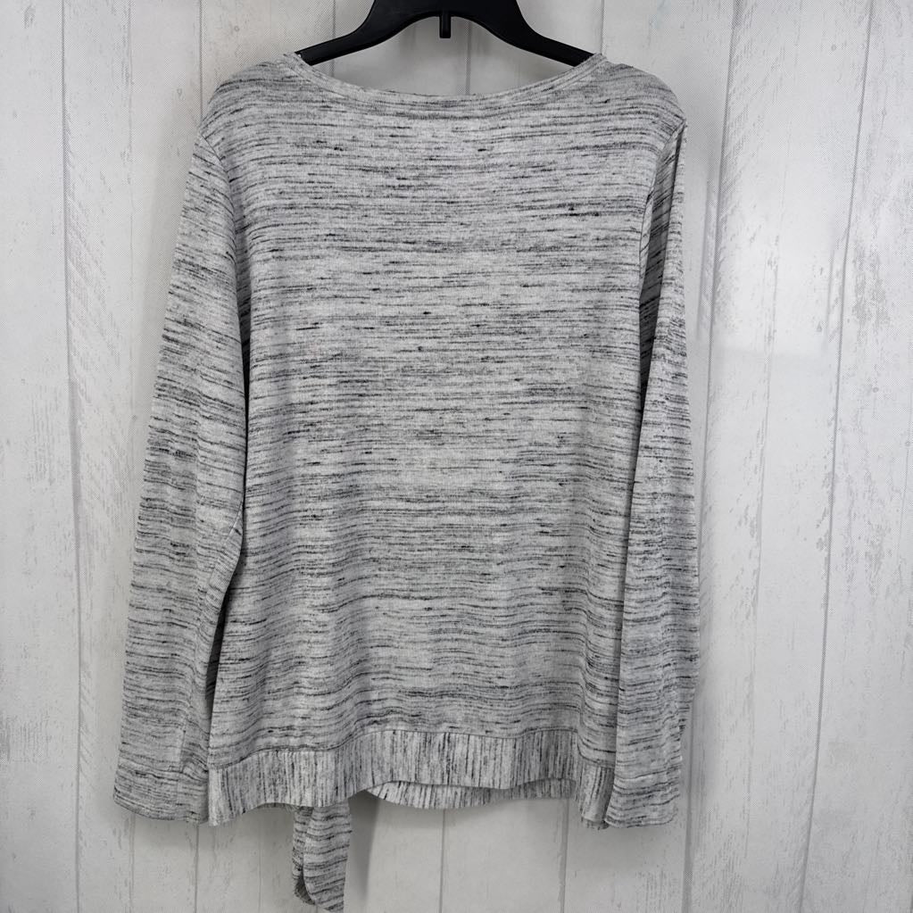 XL marled round neck l/s tee