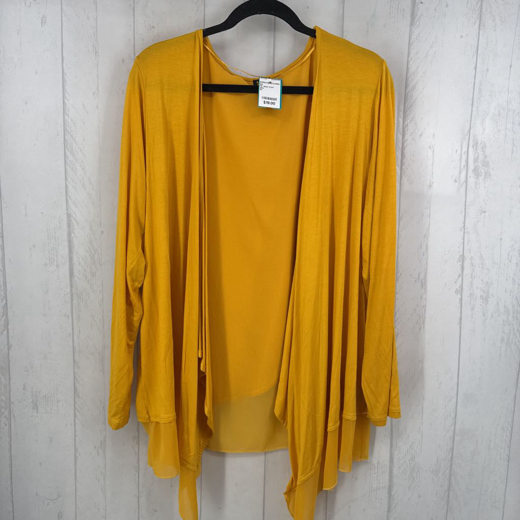 2X open front flowy front cardi