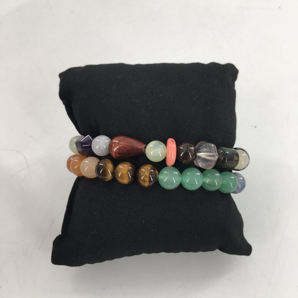 2pc colorful stretch bracelet set