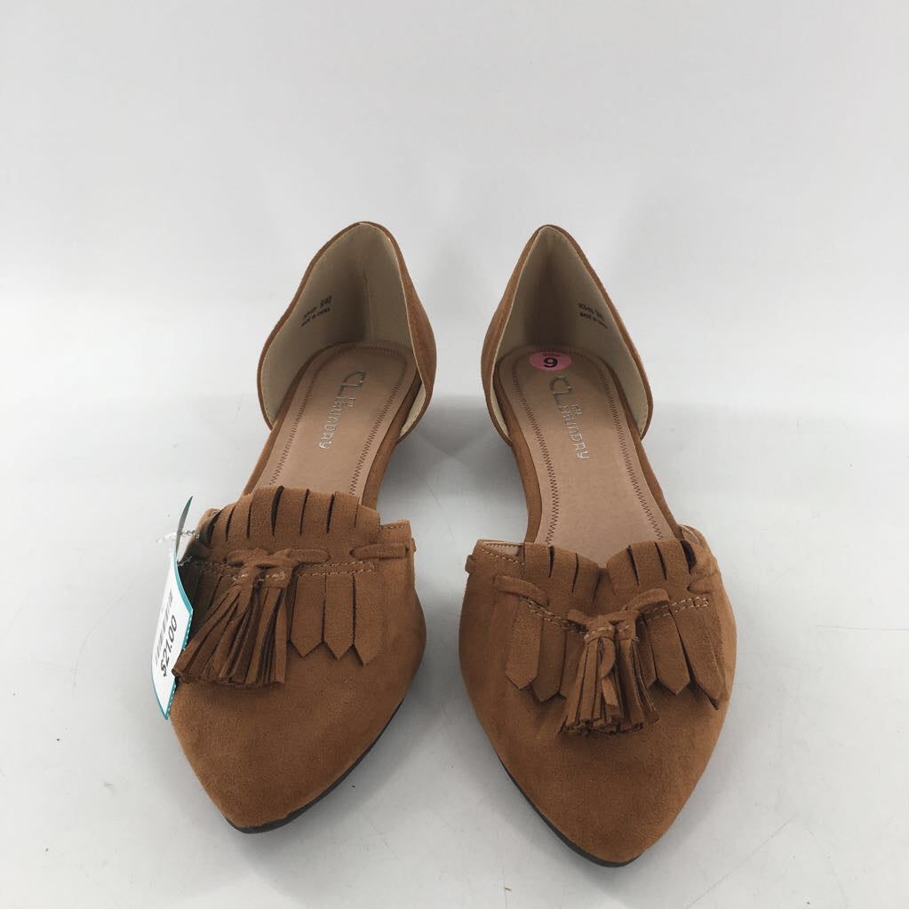 9 faux suede fringe & tassel slip-ons