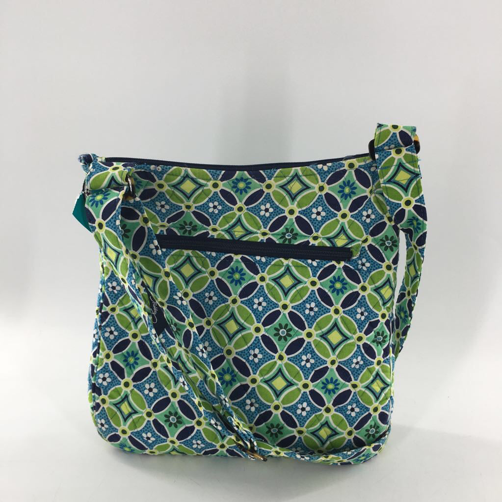 quilted flo print crossbody