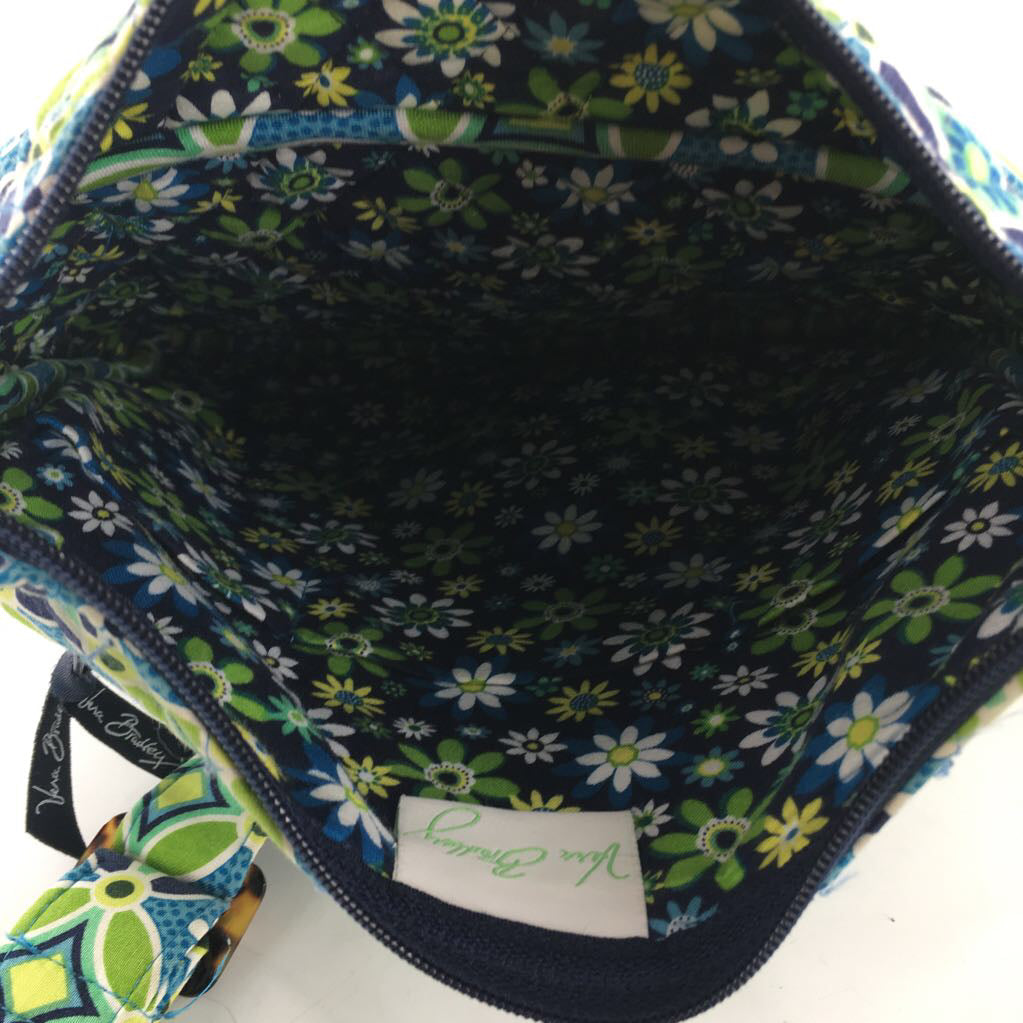 quilted flo print crossbody