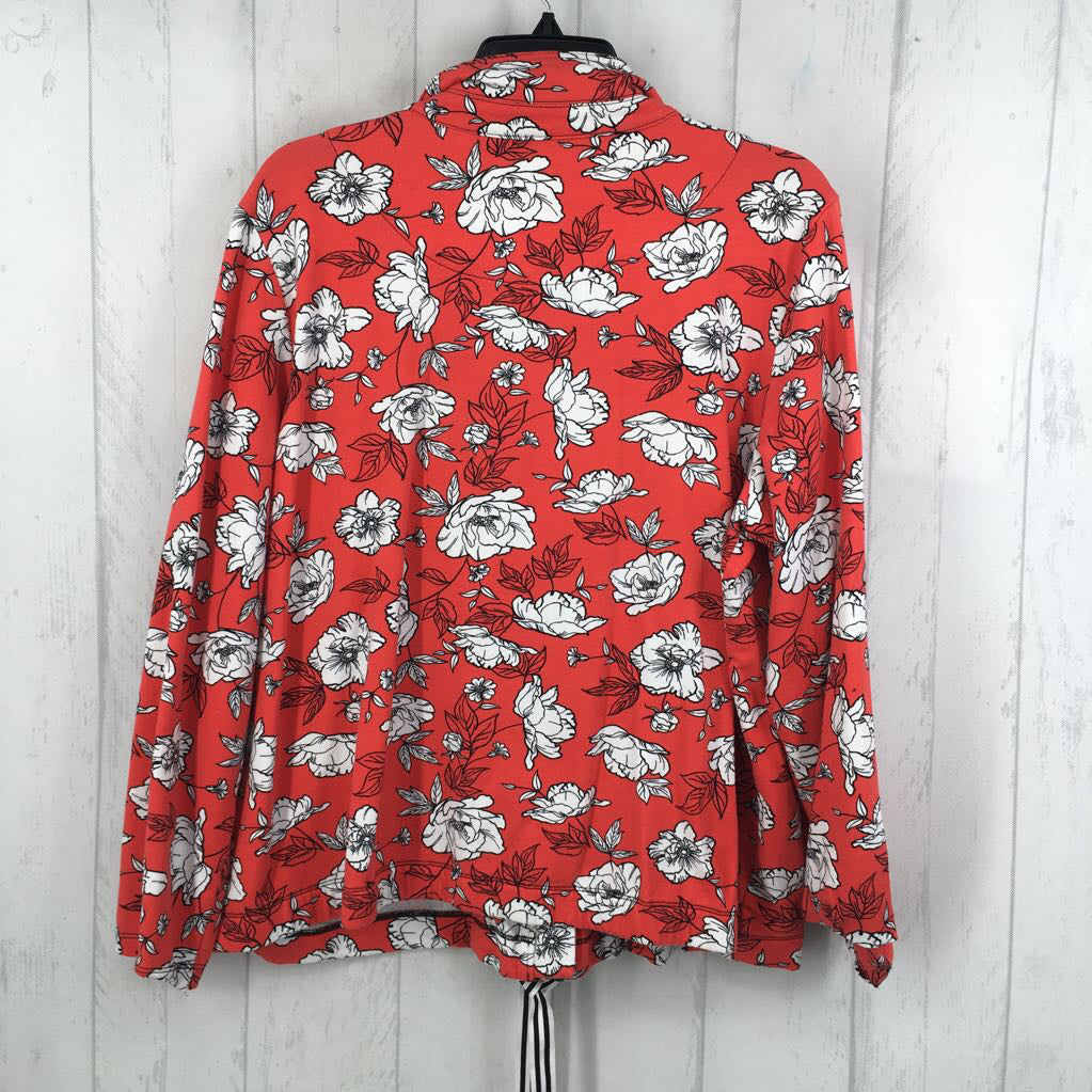 L flo print zip up sweatshirt