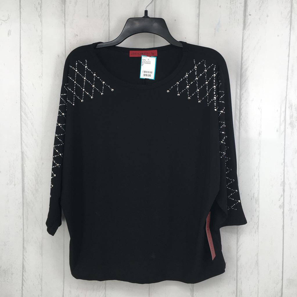 M embelished dolman slv top