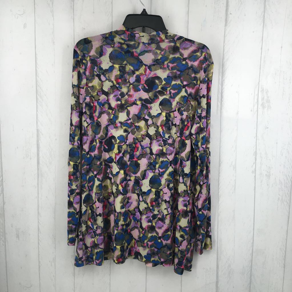 L mesh flo print l/s top