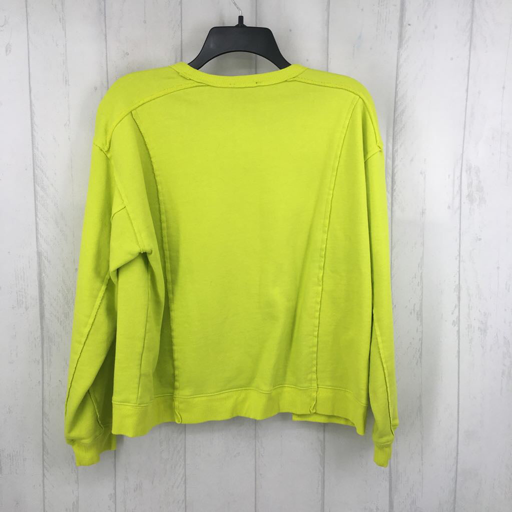 M embossed flower crewneck sweatshirt