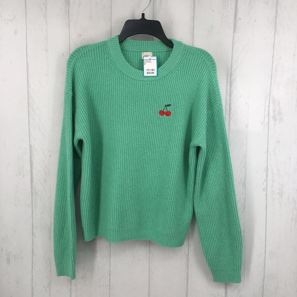 M crewneck sweater-cherry