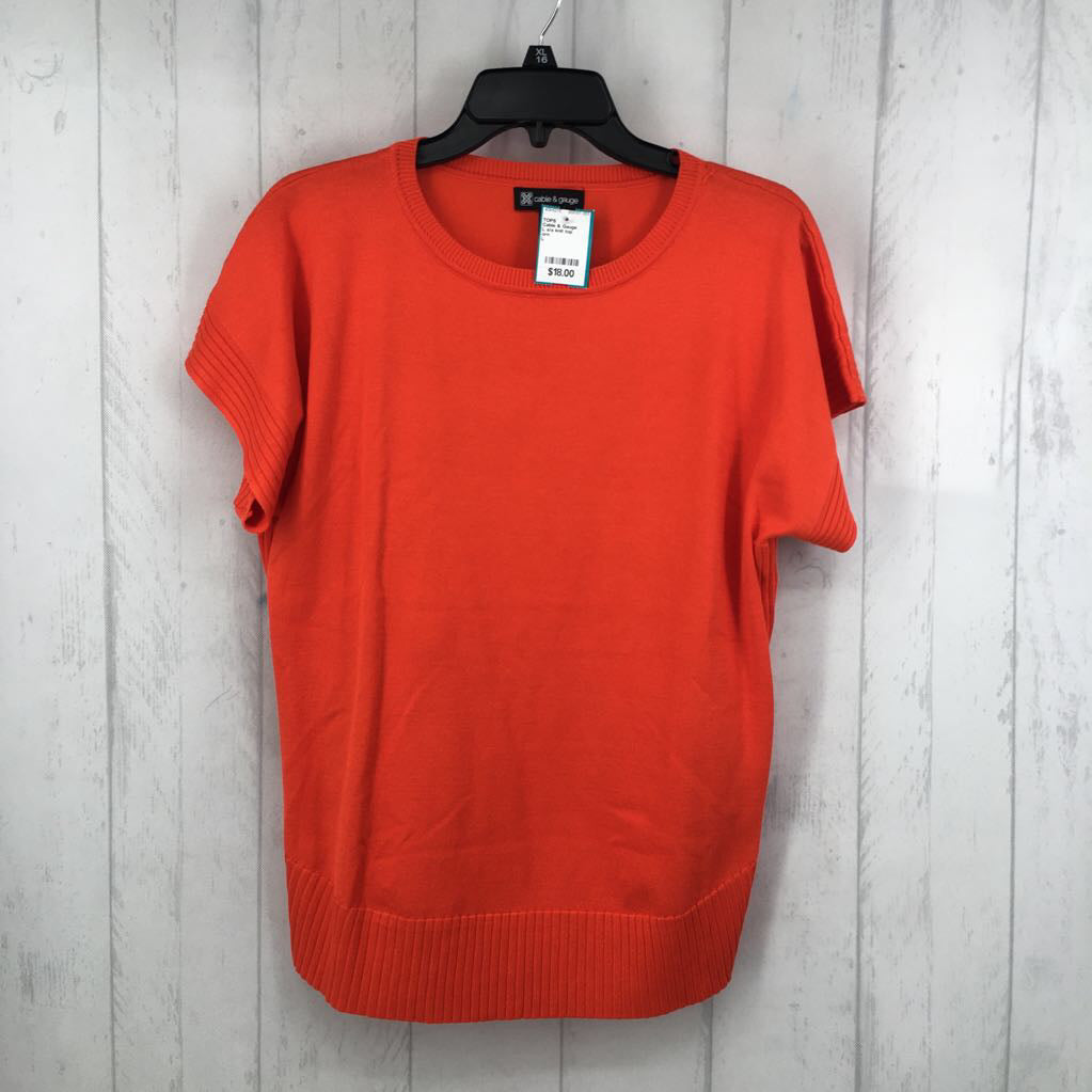 L s/s knit top