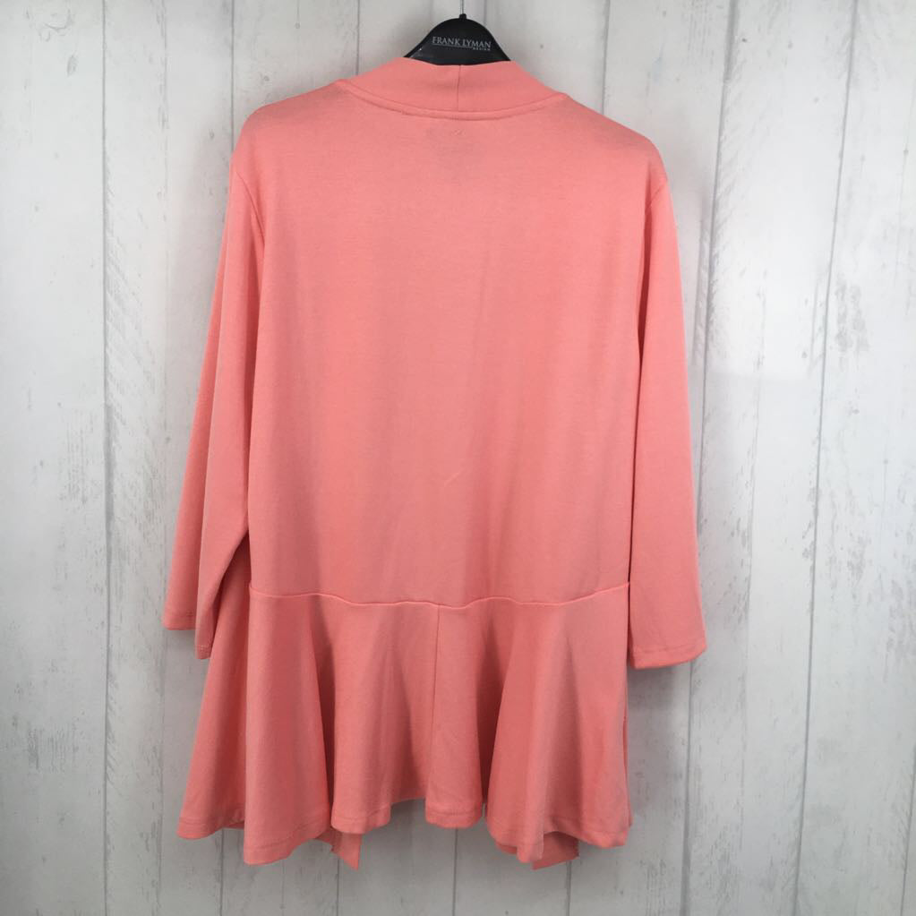 L open front 3/4 slv cardi