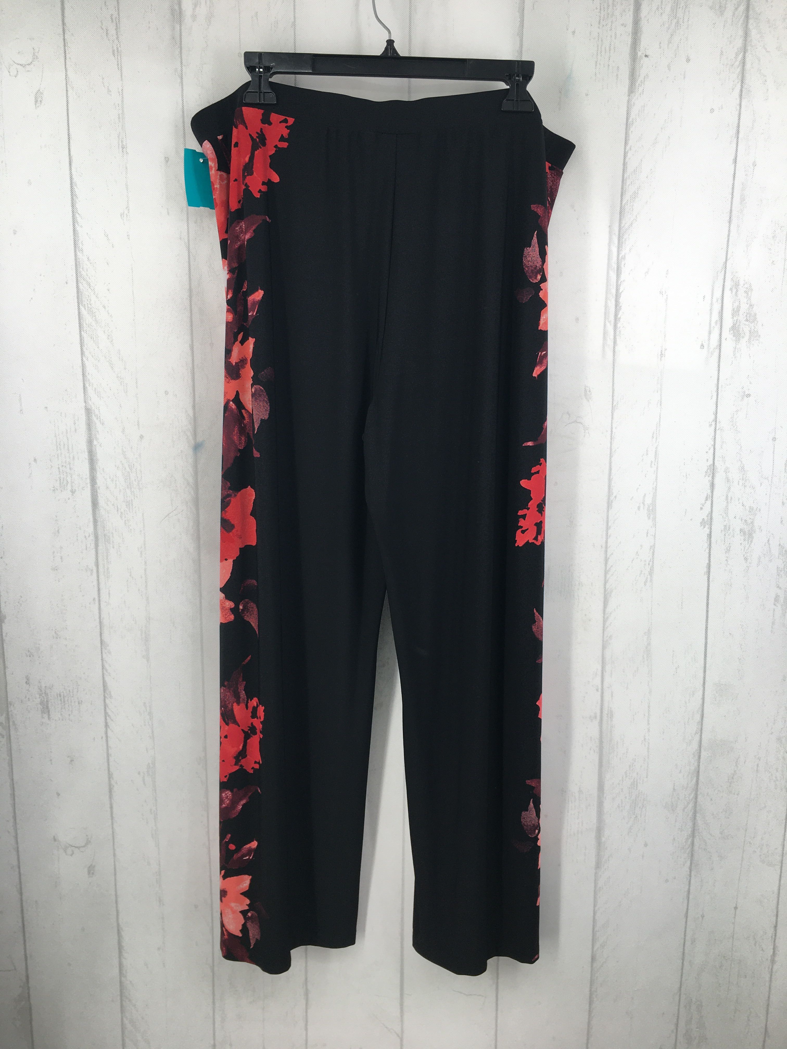 XL flo print pull-on wide leg pant