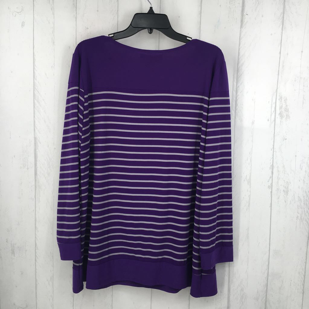XL striped l/s top