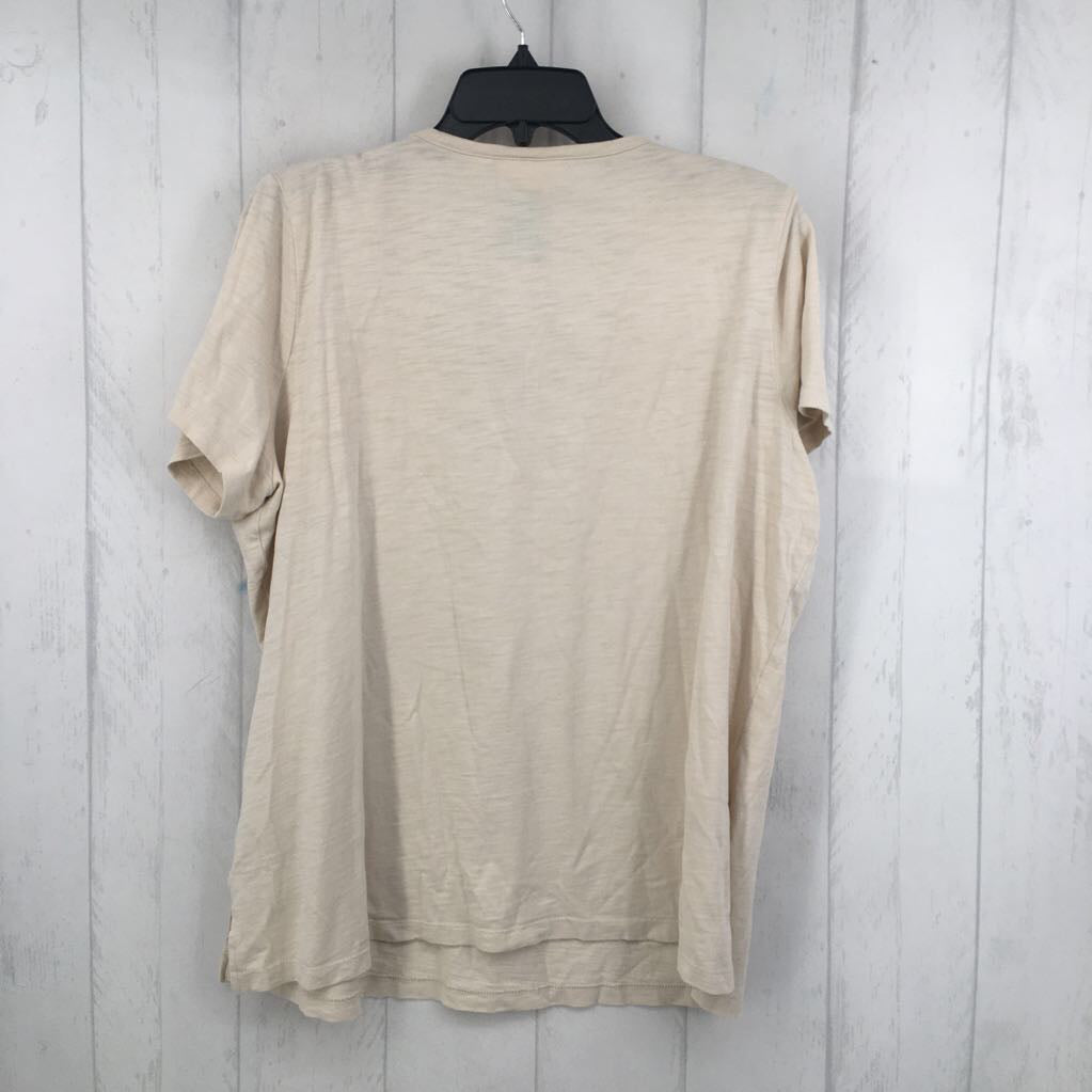 L lacetrim v-neck s/s tee