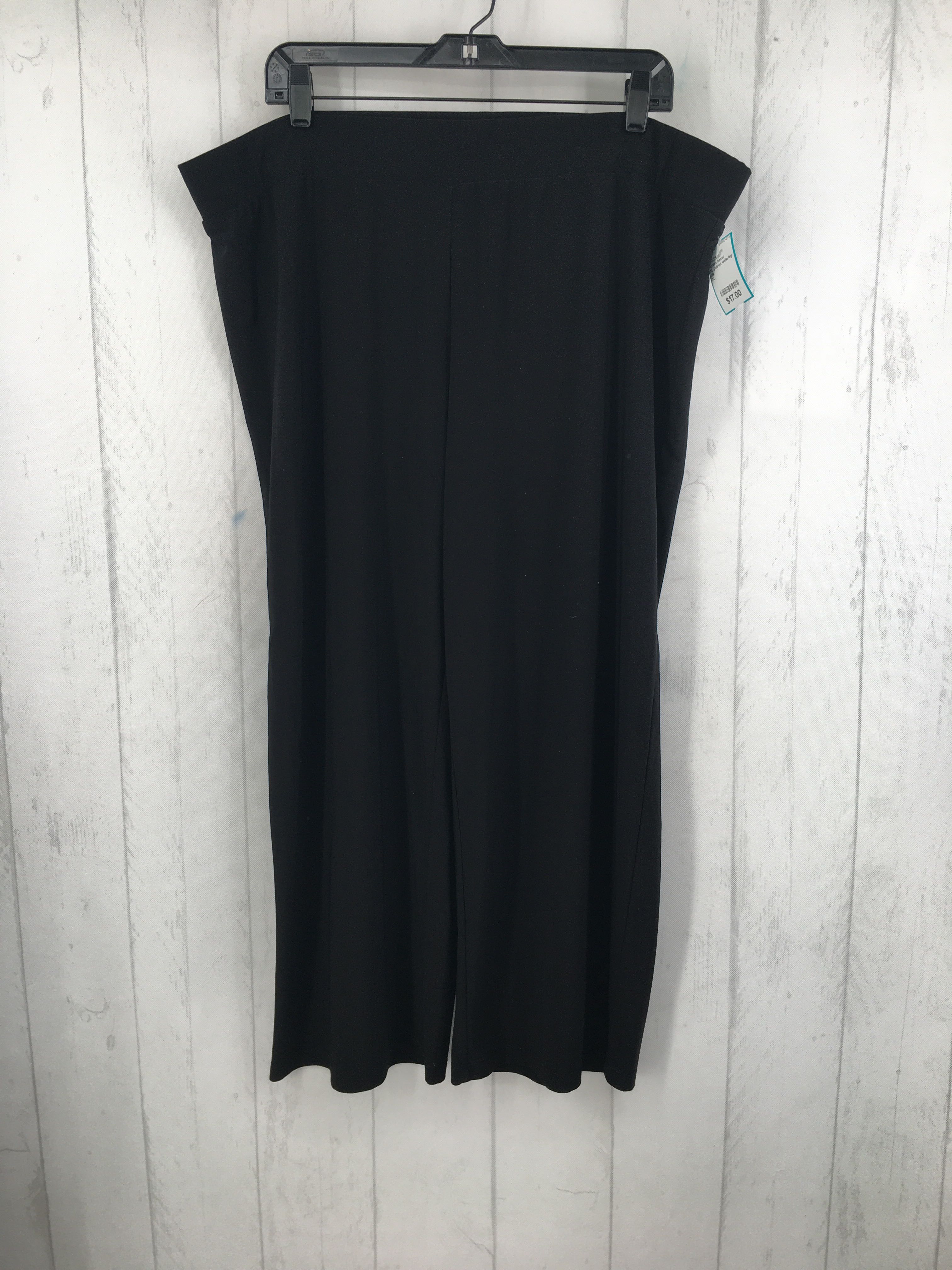 XL pull-on wide leg crop pant