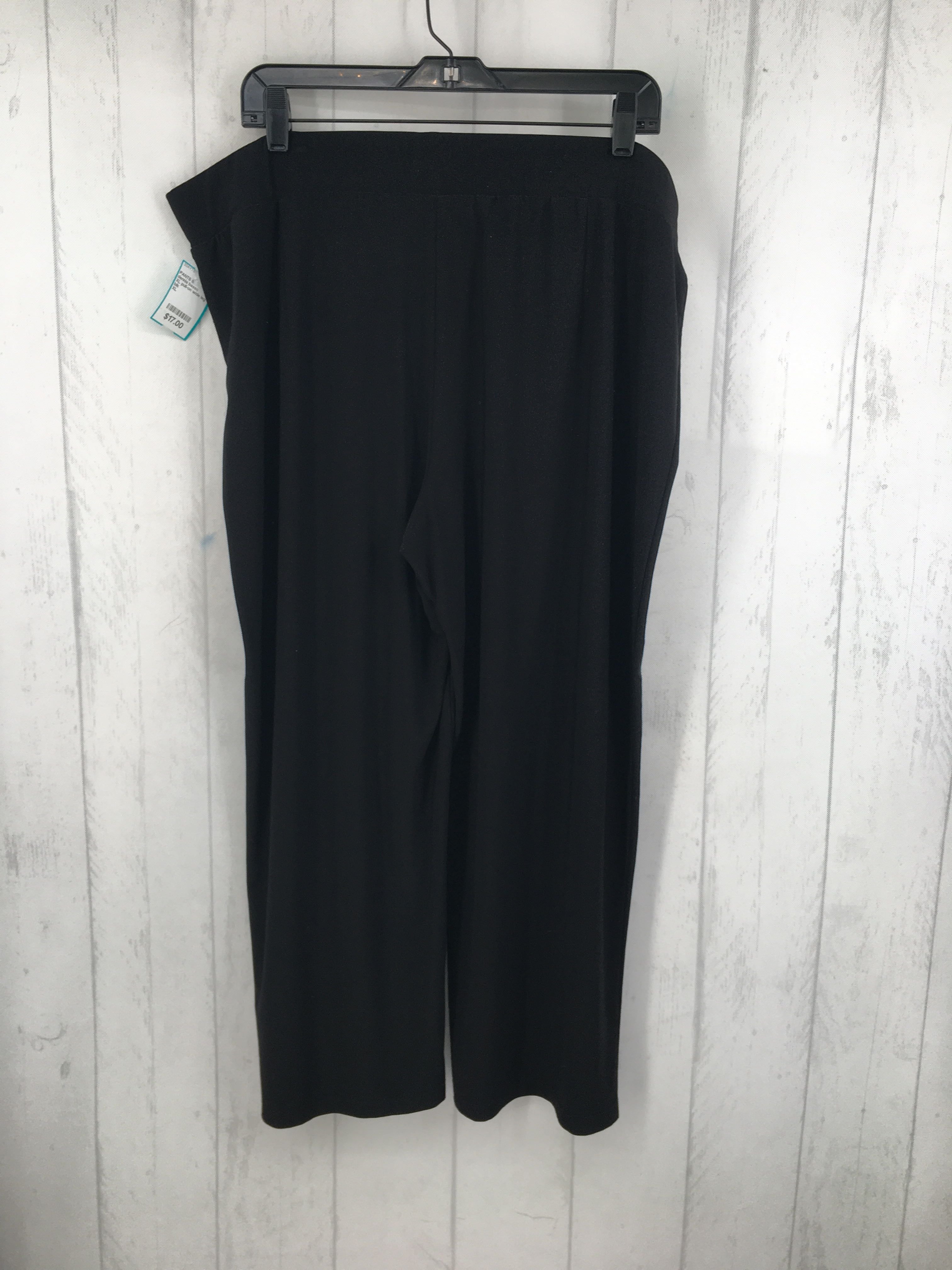 XL pull-on wide leg crop pant