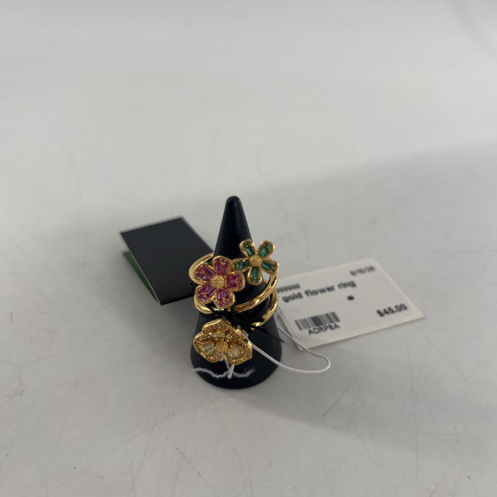 gold flower ring