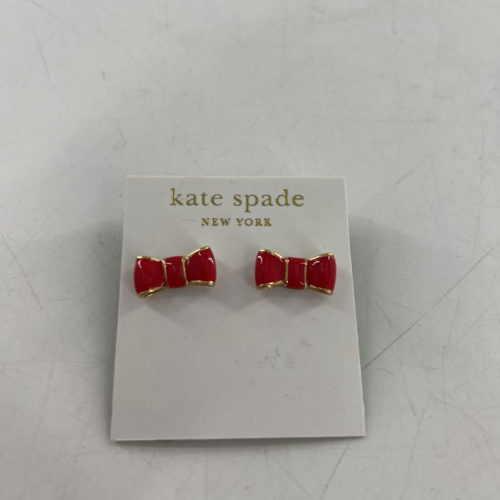 red bow earrings