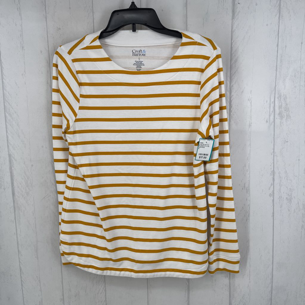 S striped l/s top