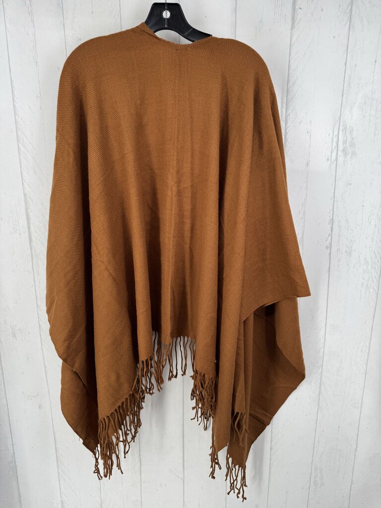 O/S fringe ruana