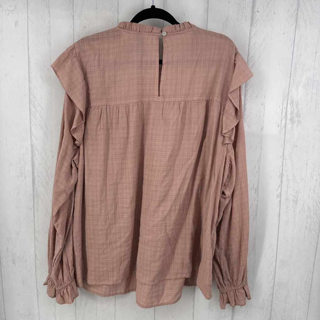 2X ruffled l/s top