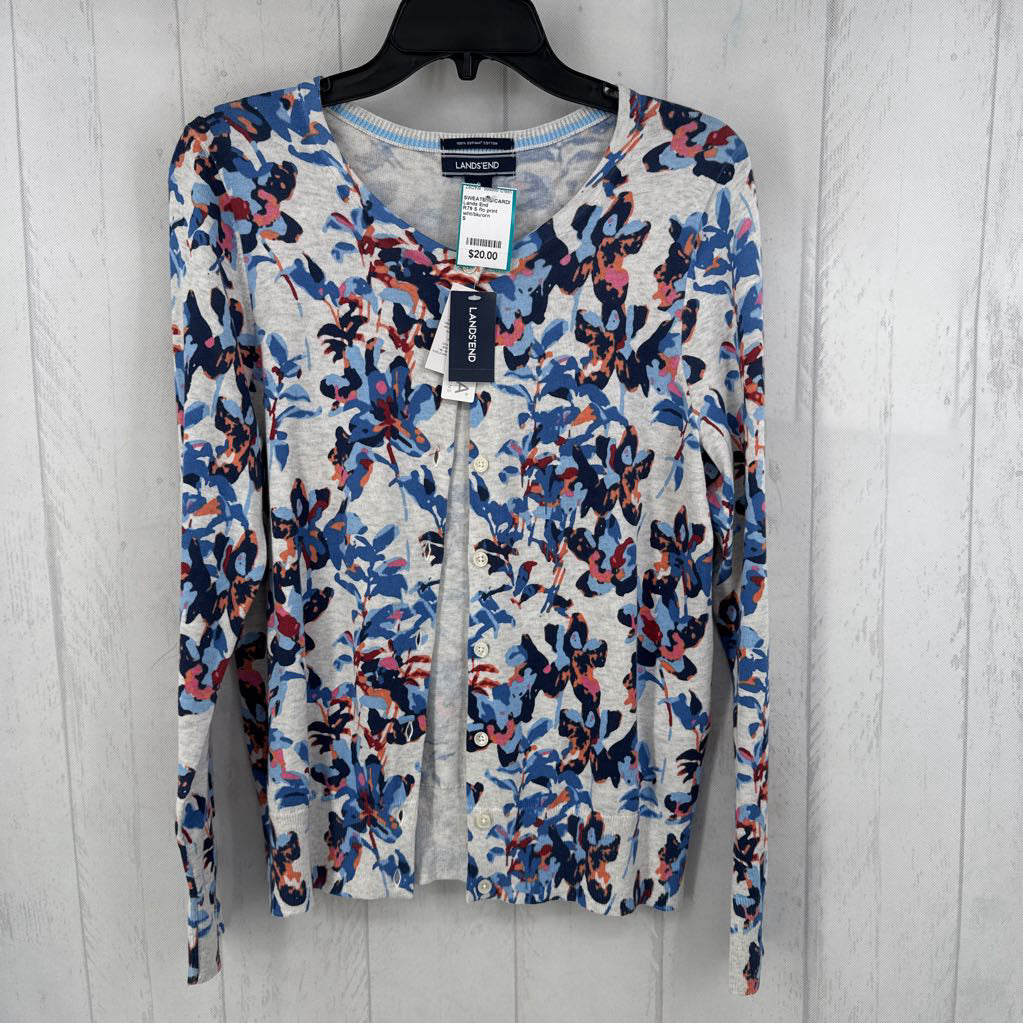 R79 S flo print button down cardi