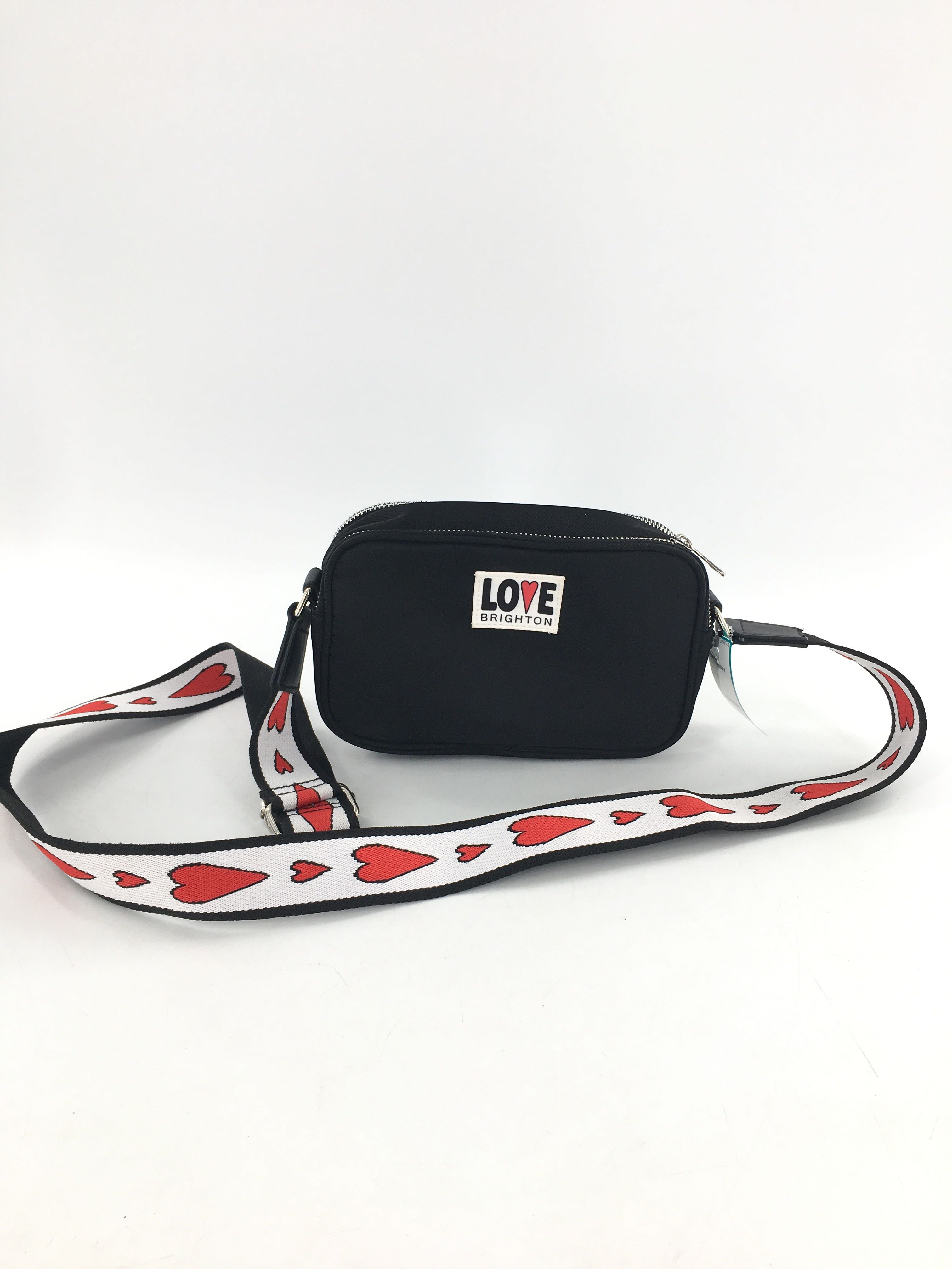 nylon signature heart strap crossbody