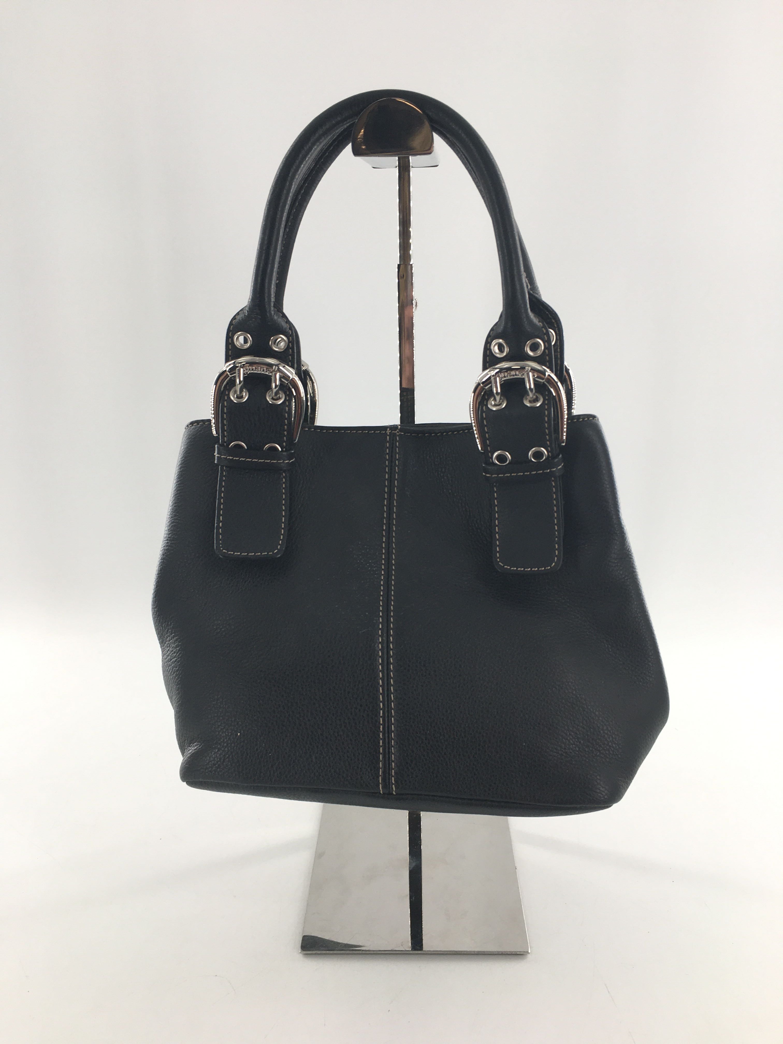 pebbled leather handbag