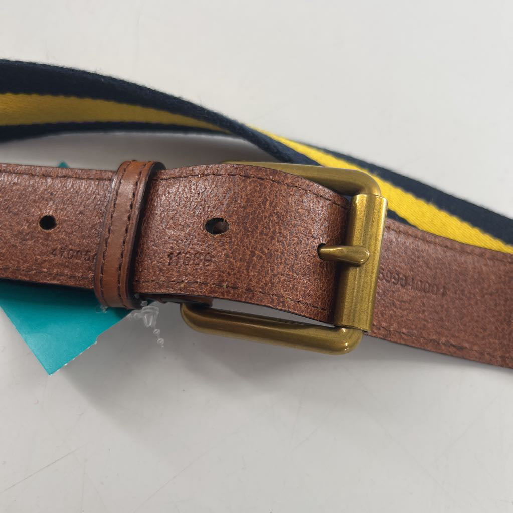 XL leather & canvas belt