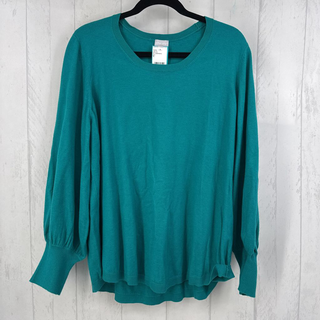 1X cashmere pullover l/s