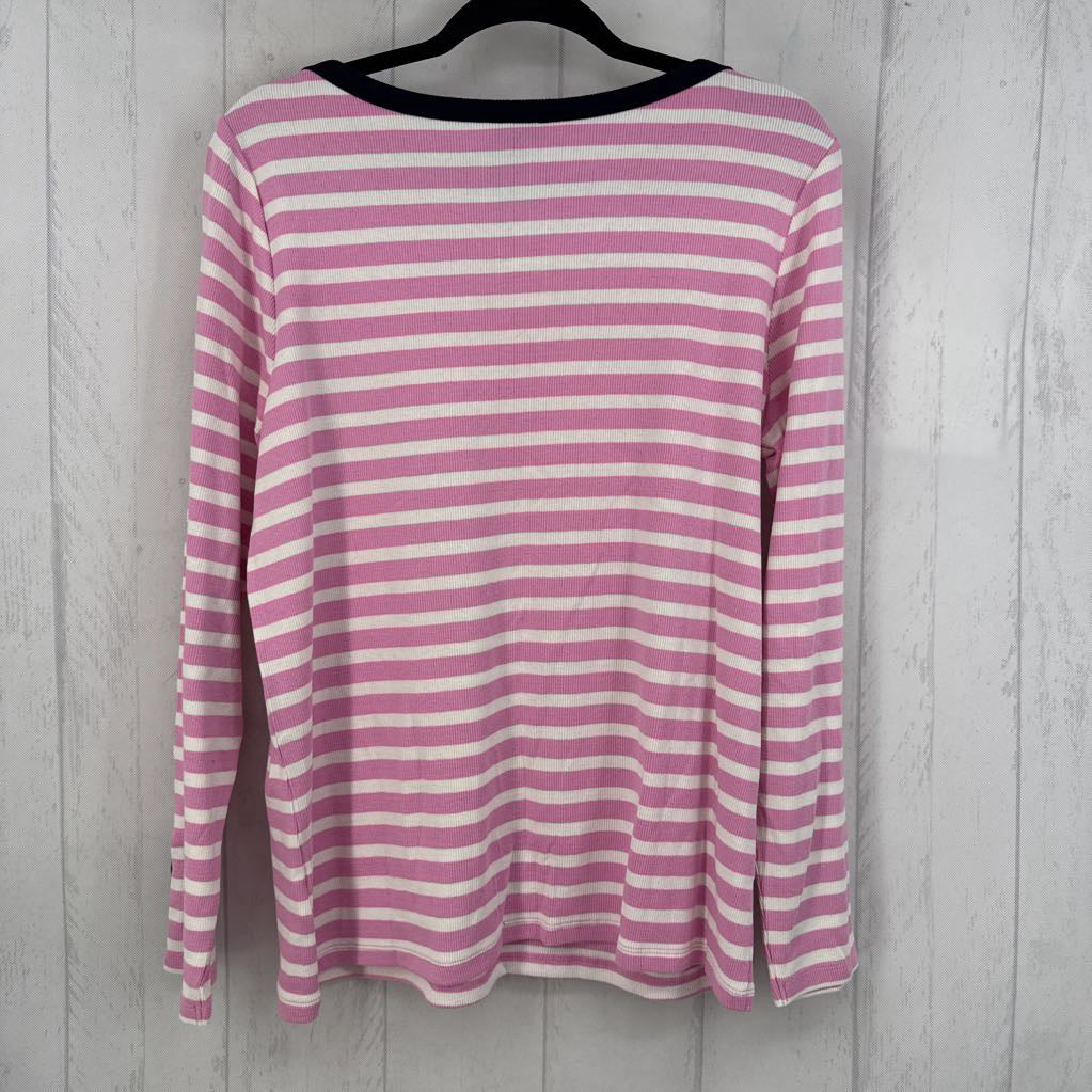 1X striped ribbed l/s tee