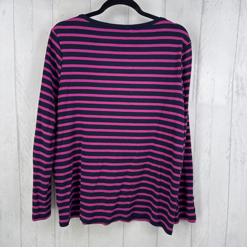 1X striped ribbed l/s tee