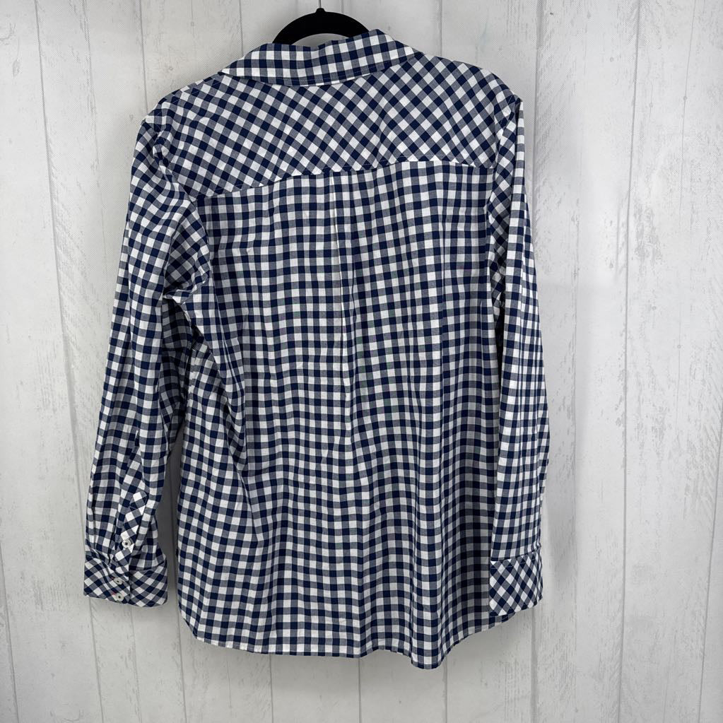 1X plaid button down l/s top