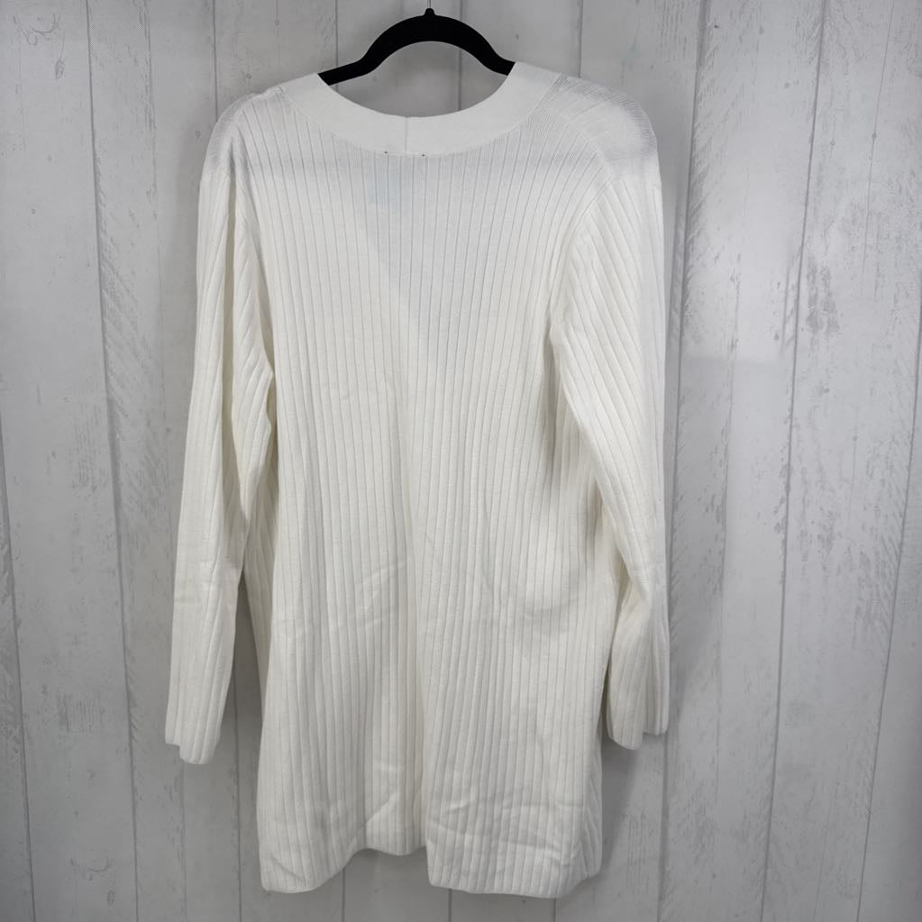 1X ribbed button down cardi