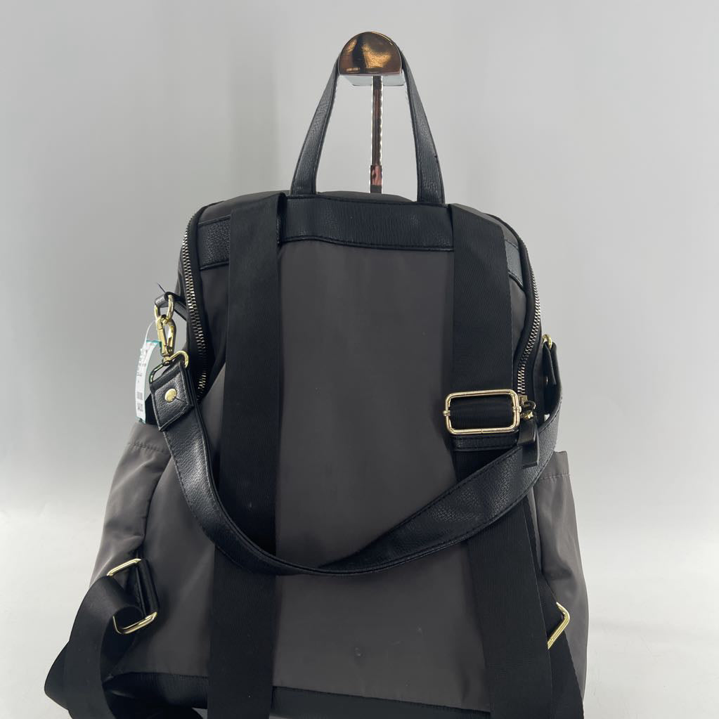 nylon/faux leather convertible backpack