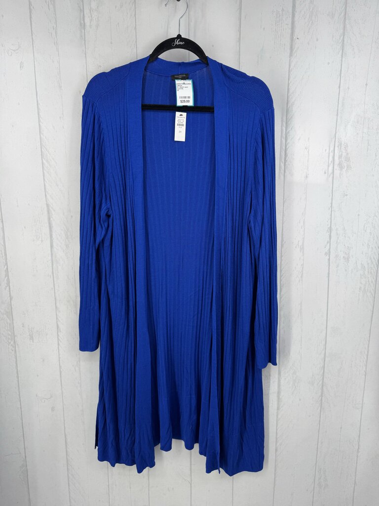 2X ribbed open front cardi